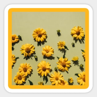 yellow flowers Sticker